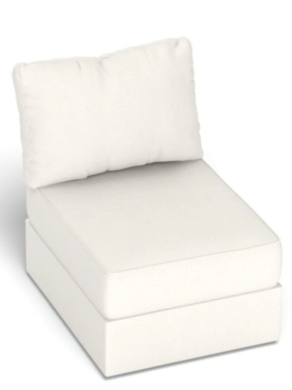 Lovesac Deep Seat Cover Set: Coastal White Brushed Weave